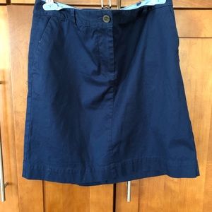 Talbots 10 navy weekend chino skirt